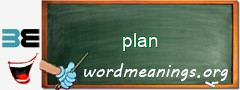 WordMeaning blackboard for plan